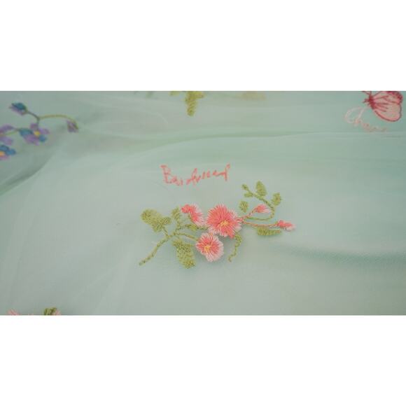 Fairy Butterfly Floral Embroidery Peasant Dress 20W Cottagecore Coquette Wedding - Picture 6 of 16